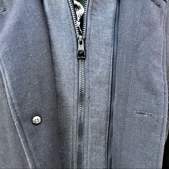 Daniel Hechter Paris Black & Gray Car Coat Winter Jacket Classic Designer - Picture 5 of 8